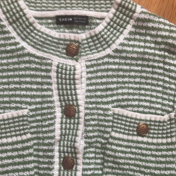 SHEIN striped double pocket cardigan - Picture 4 of 4
